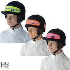 HyVIZ Hat Band by Hy Equestrian Be Safe Be Seen Fluorescent Reflective CE Marked