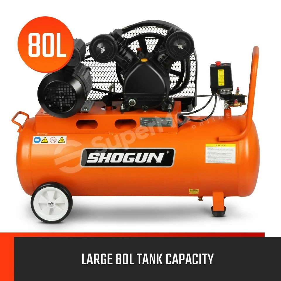 Portable Air Compressor Tank Pressure Tools Inflator Belt Drive Pump 90L 3HP - image 4 of 4