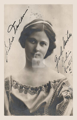 Isadora Duncan Signed RPPC Photo Postcard Copy