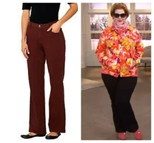 DENIM & CO.  " HOW COMFY "  WINE TALL  KNIT DENIM BOOT CUT JEANS Sz 12T NEW $ 49