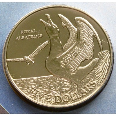 New Zealand - 1998 - Uncirculated 5 Dollars Coin - Albatross Bird
