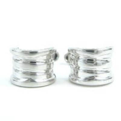 Mens Cufflinks Bvlgari Silver Cufflinks Bvlgari Logo Engraved