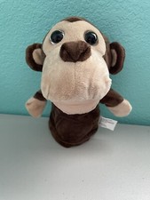 KellyToy Big Sparkle Eyed Plush Monkey Chimp Puppet 11" Stuffed Animal