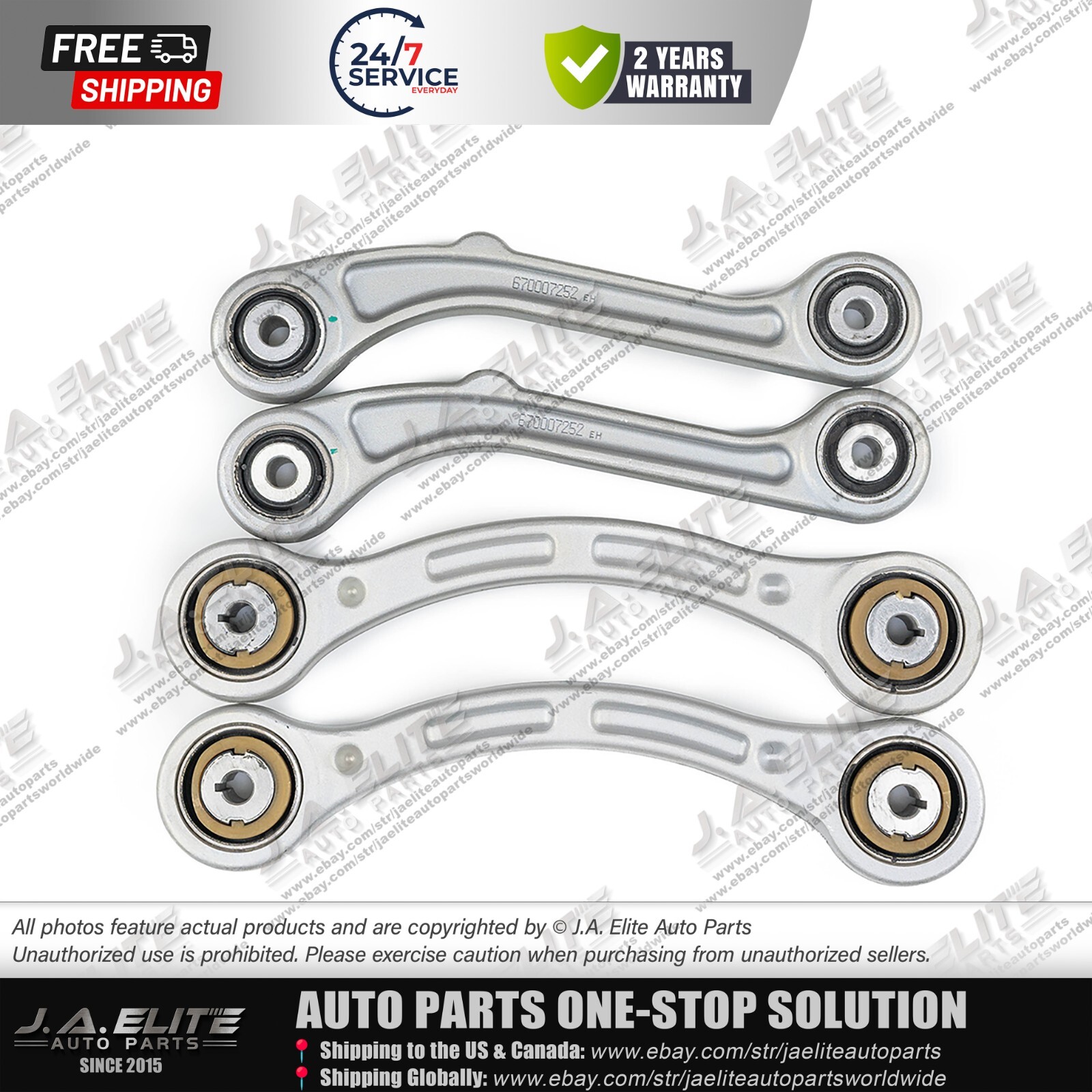 4pcs Rear Control Arms fit Maserati Ghibli Quattroporte 14+ 670007251 670007252