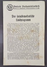 The Social Democratic Land Programme Volksbibliothek M&ouml;nchen Gladbach 1911