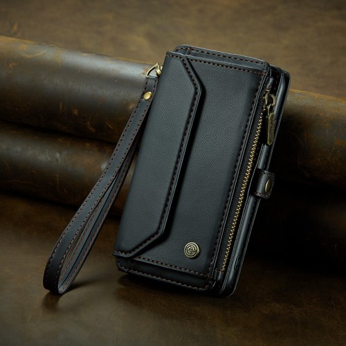 Für iPhone 16 15 14 13 12 Pro Max Plus Kartenfächer Reißverschluss Wallet RFID Handyhülle - Bild 10 von 60