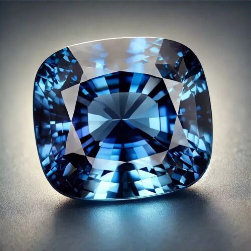 Gemma Sciolta Taglio Cuscino Zaffiro Ceylon Blu Naturale Certificato GIE 20,81 Ct - Foto 3 di 3