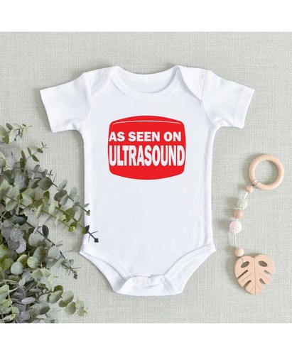 As seen on ultra sound Best Shower Gift Cute Funny Infant Message Baby Bodysuit - Picture 7 of 11