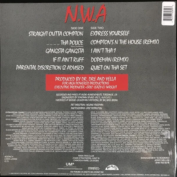 NWA LP Straight Outta Compton RED VINYL Limited Edition Remastered N.W.A. SEALE - Image 3 of 4