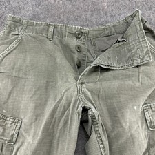 VINTAGE US Army Pants Small Regular Green Cargo Jungle Ripstop Combat Repro 90s