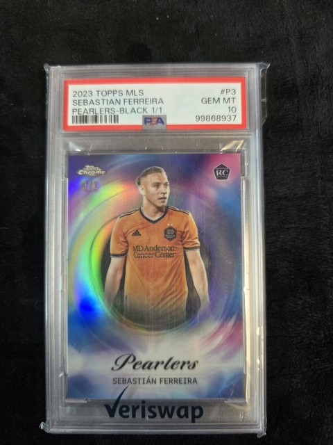 Topps 2023 MLS Sebastian Ferreira Pearlers Black 1/1 #P-3 RC PSA 10