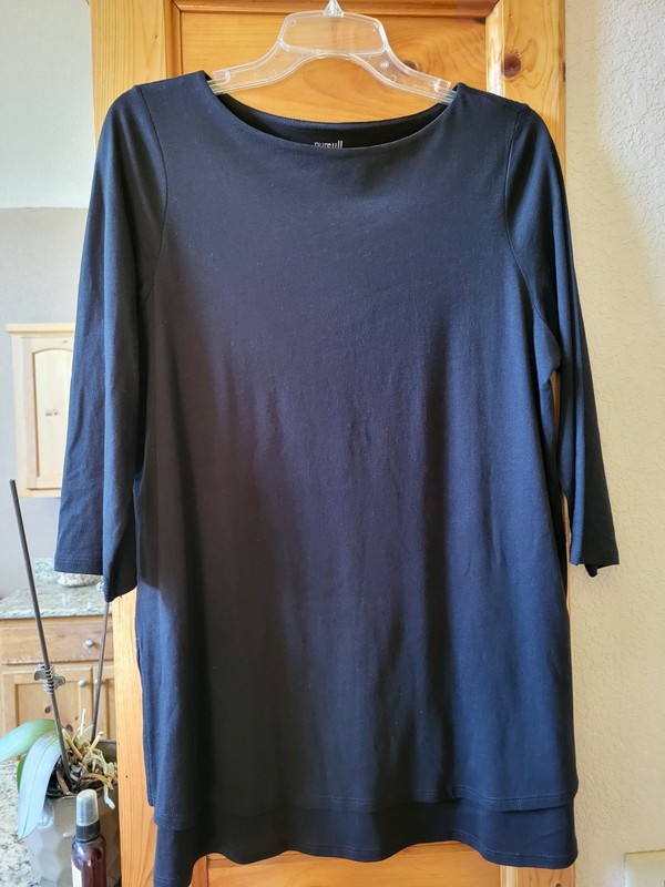 J Jill Women's Pure Jill Boat Neck Layered Tunic Medium Tall