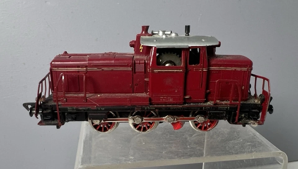 VINTAGE HO FLEISCHMANN WESTERN GERMANY 1379 DIESEL LOCOMOTIVE DB V60 1099 w  Box - Image 2 of 4