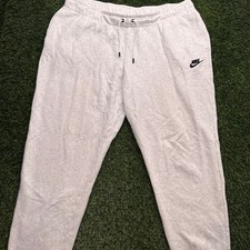 Nike Mens Fleece Joggers Sweatpants Mens XL Heather Gray Elastic Drawstring