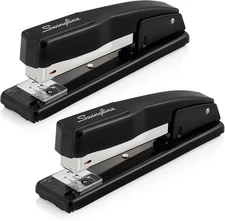 Commercial Stapler, 20 Sheet Capacity, Jam Free, Metal, 2 Pack, Black (44401AZ)