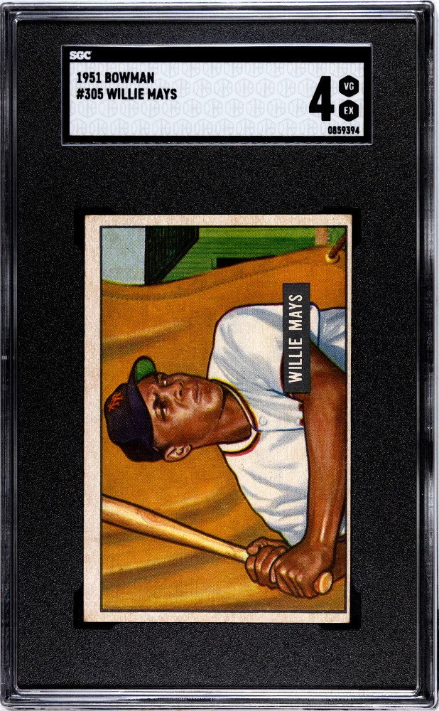1951 Bowman Willie Mays #305 SGC 4 below comps!!!