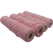 Lot of 4 Coren Indik Pink Bic 18 Wool Blend Weaving Knitting Vintage Yarn Cone