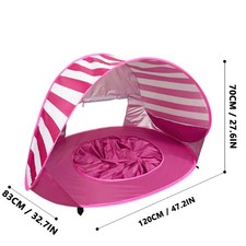 Baby Beach Tent Striped Sun Shade Quick Setup Portable Play Tent For Outdoor NEW