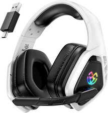 Long Battery Wireless Gaming Headset with Mic, USB  Type-C Compatibility