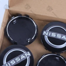 4PC 63mm For Kicks 2021-2024 Wheel Center Hub Caps Black Gloss 40342-6TA1A