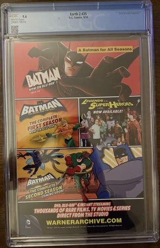 EARTH 2 #25 CGC 9.6 ANDY KUBERT ART 1ª aplicación de portada Val-Zod Superman - Imagen 2 de 2