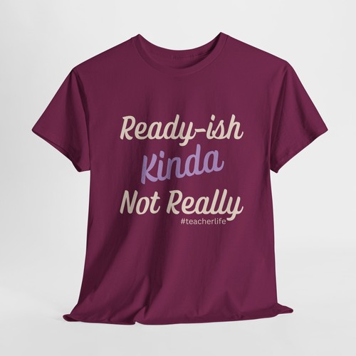 Teacher Life Tee, Funny High School Back to School Unisex T-Shirt, Lilac & Beige - Picture 12 of 12