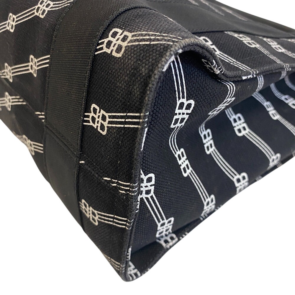 BALENCIAGA 620884 Tote BB canvas Trade S Handbag black canvas Women thumbnail 4