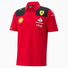 SCUDERIA FERRARI x PUMA Mens Large 2022/23 SF Team Polo Shirt BNWT Rosso Corsa