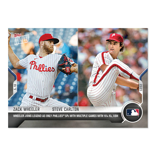 2021 Topps Now 230 Zack Wheeler / Steve Carlton