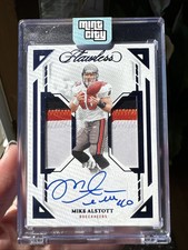 2023 Panini Flawless Mike Alstott Dual Patch Autographs- Sapphire /10 #DPA-MAL