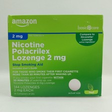 Amazon Basic Care Nicotine Polacrilex 144 Lozenge 2mg each Stop Smoking Exp01/27