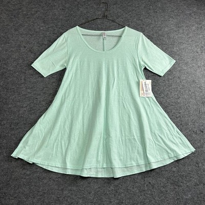 LuLaRoe Shirt Womens XXS Mint Green Perfect T Tunic Scoop Neck Short Sleeve