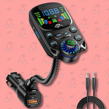 Car Bluetooth FM Transmitter Radio MP3 Wireless Adapter Hands-Free 3Port Charger