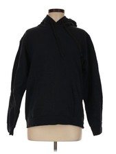 Port Company Women Black Pullover Hoodie M