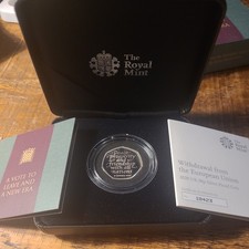 2020 Withdrawal from the EU BREXIT 2020 UK Silver Proof 50p coin Royal Mint