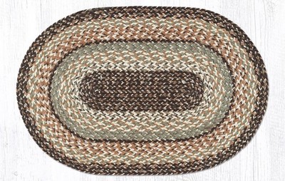 Sandstone & Sage Jute Oval Rug 20'' x 30'', Earth Rugs, Country Farmhouse C-9-099