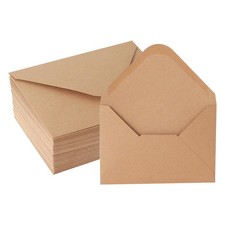 V-flap Kraft Envelopes, 50 Pack, 4 x 6 Inch, A4 4.5x6.5,