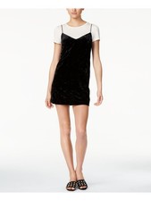 KENSIE Womens Beige Spaghetti Strap V Neck Above The Knee Shift Dress Size: S