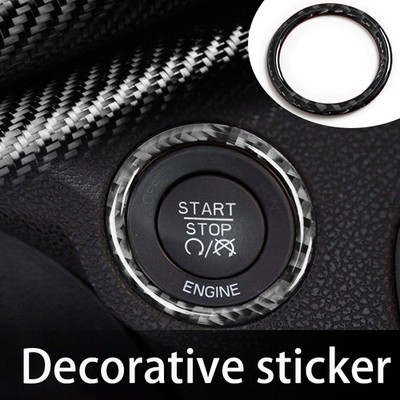 Engine Start Push Button Sticker Trim Carbon Fiber For Dodge Challenger 15-2020