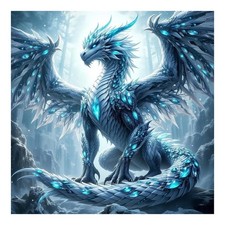 Ice Dragon Diamond Art Kits for Adults, Diamond Painting Kits for Beginners, 5D