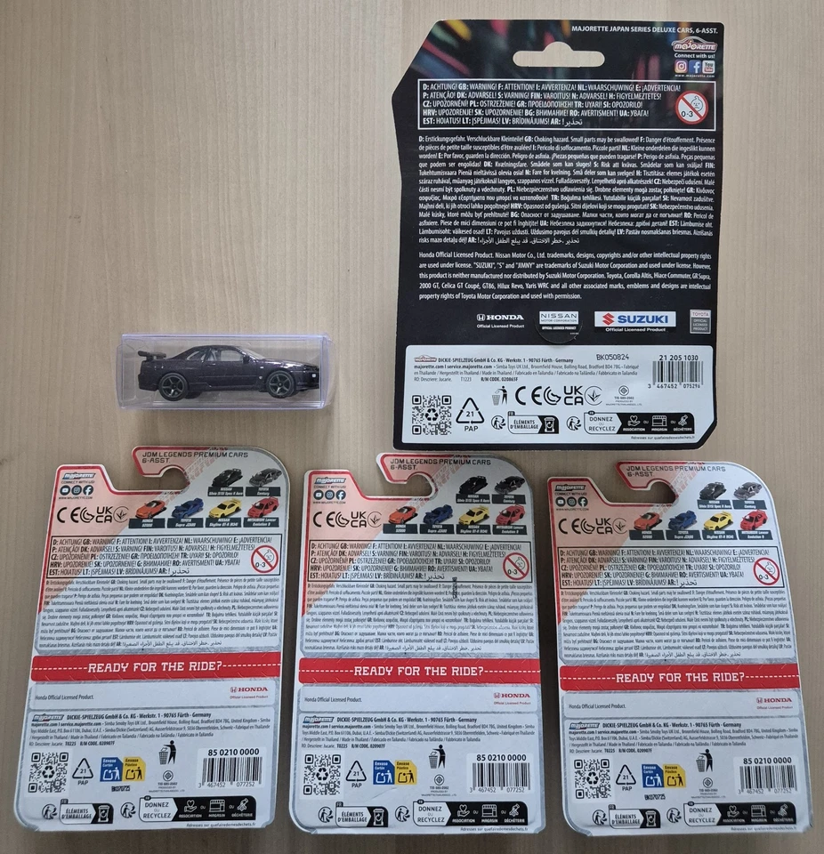 lot voitures majorette chase japonaise nissan skyline, honda civic, toyota supra - Photo 2/3