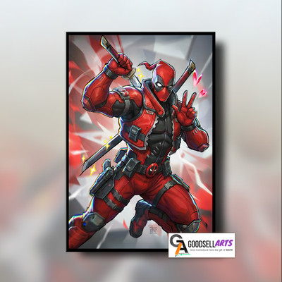 Deadpool Marvel Rivals Poster, X-Men wall art, Deadpool fan art, Gamer gift