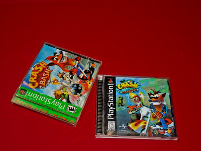 PS1 Lot 2 Crash Bandicoot Games Crash Bash & Crash Bandicoot Warped CIB Complete