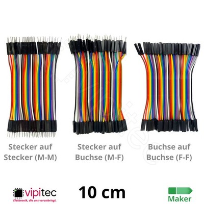 10cm Dupont Jumper Kabel Breadboard Wire Draht Brücke für Arduino Raspberry Pi