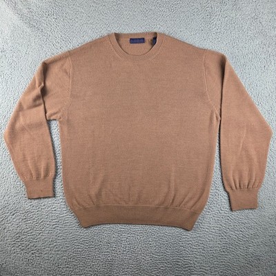 Blanq Azul Sweater Mens 2XL Brown Royal Baby Alpaca Pullover Soft Warm Peru