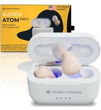 Audien ATOM PRO 2 Wireless Rechargeable OTC Hearing Aid 20% Smaller size