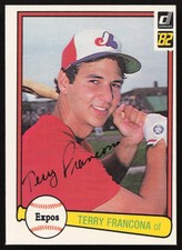 Terry Francona Signed 1982 Donruss Rookie Card #627 Montreal Expos. rookie card picture