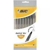 3086123399303 DłUgopis BIC Round Stic Classic Czarny Pouch 8Szt BIC