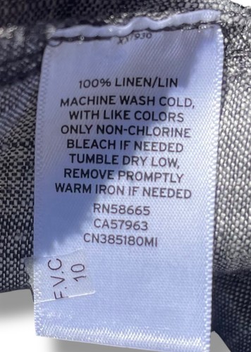 Caslon Womens Linen Pants Gray Chambray Pull On Size Large Elastic Waist Cropped - Picture 4 of 8