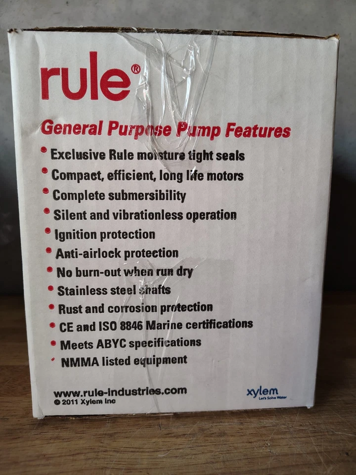 Rule 18A 3700 GPH General Purpose Livewell/Washdown Submersible Pump 24V 1 1/2" - Image 2 of 4